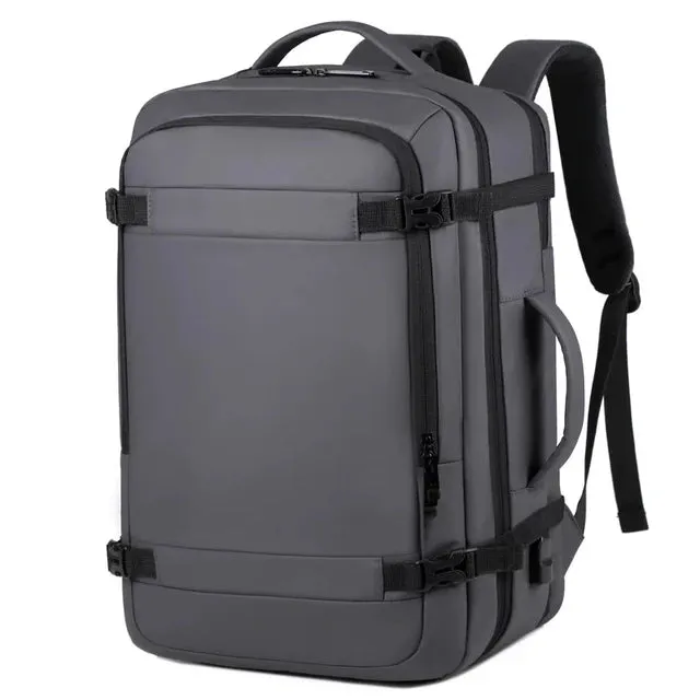 2023 40LExpandable USB Travel Backpack, Flight Approved Carry on Bags for Airplanes,Water Resistant Durable 17-inch backpack men