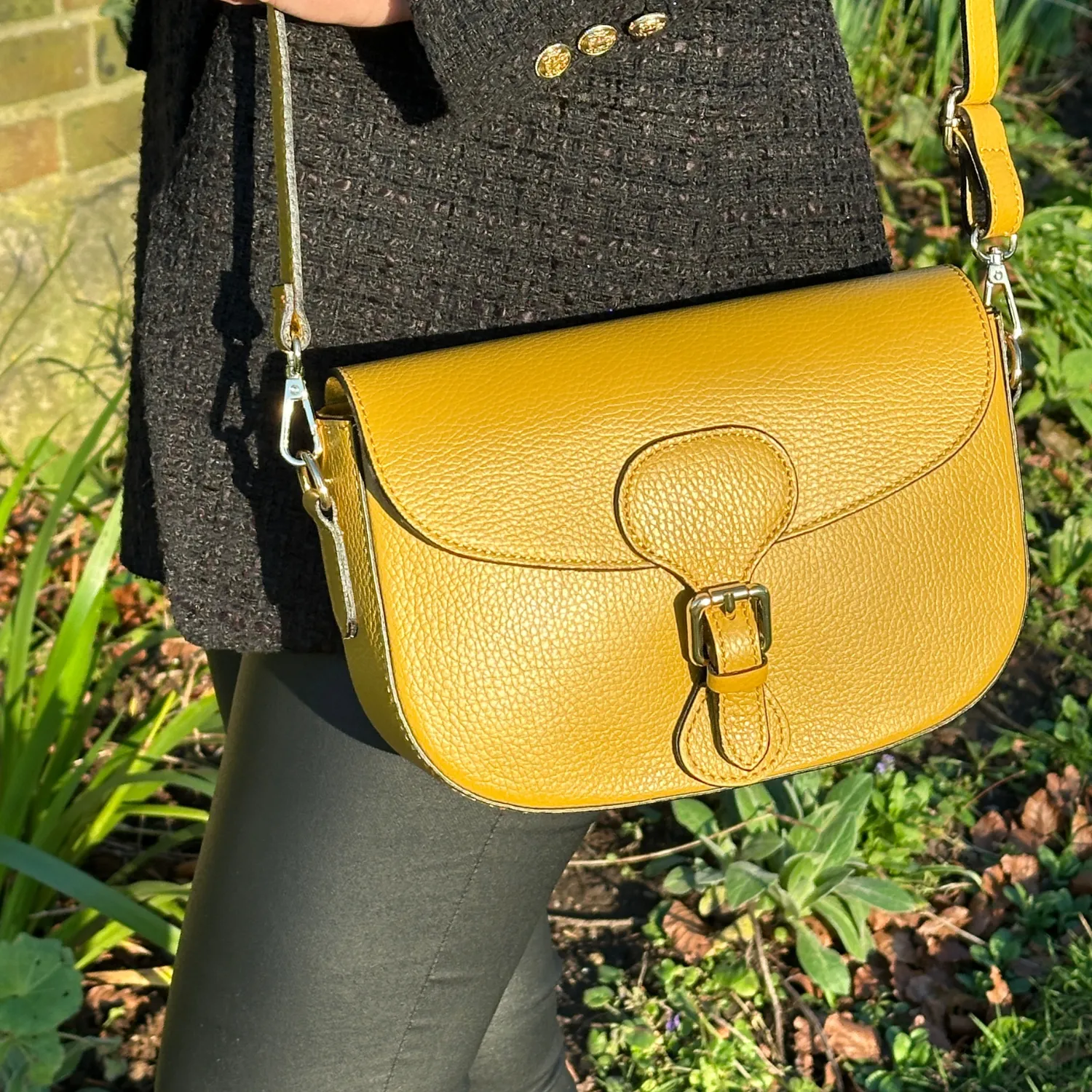 Alice Leather Crossbody Bag - Ochre