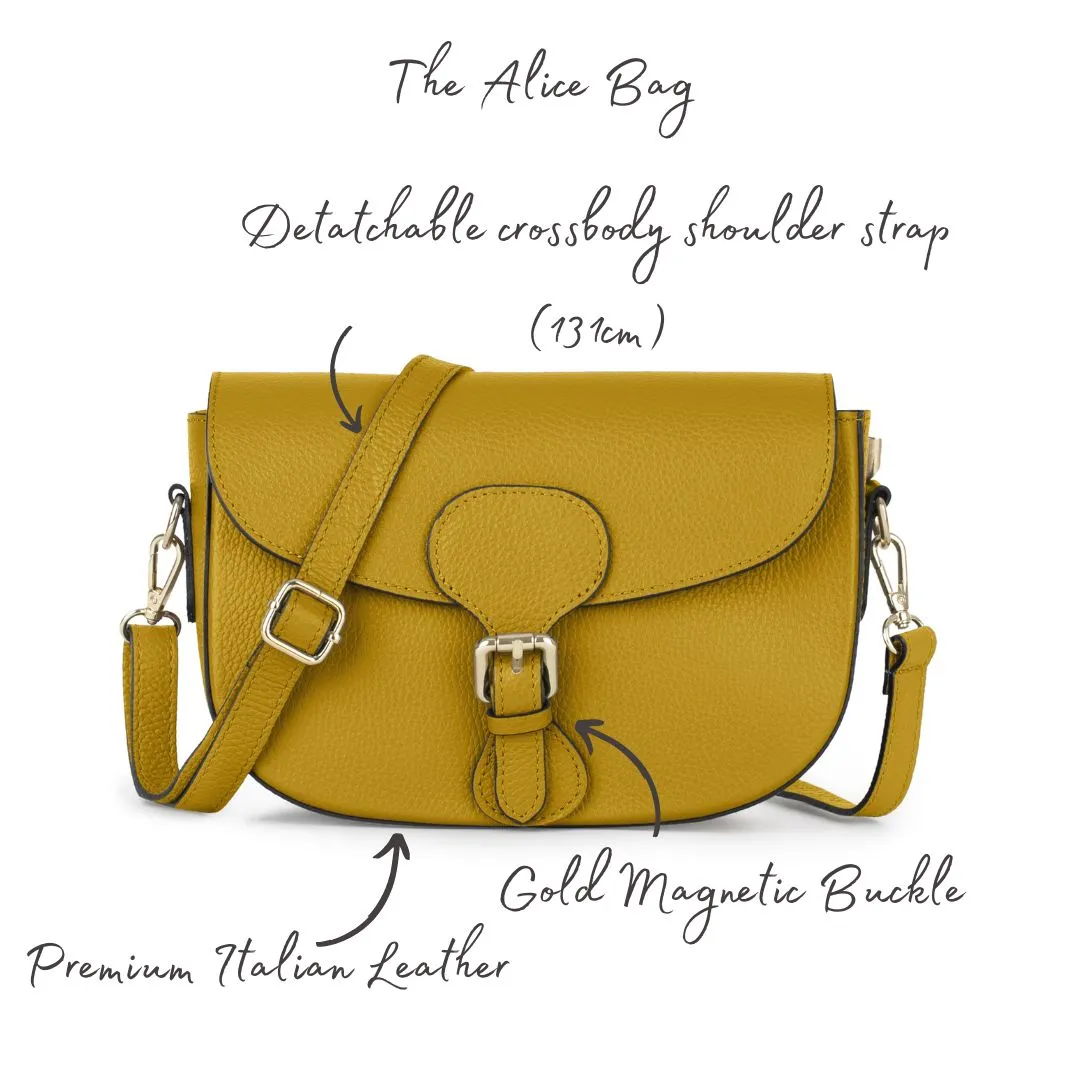 Alice Leather Crossbody Bag - Ochre
