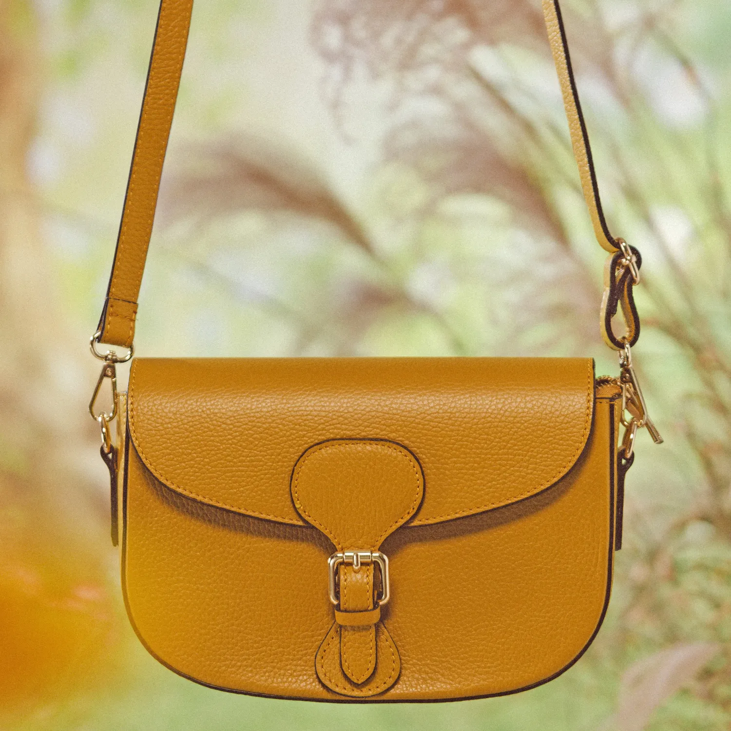 Alice Leather Crossbody Bag - Ochre