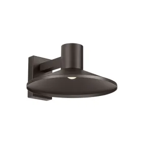 Ash 16 In. LED Hi-Output Outdoor Wall Sconce 1406 Lumens 3000K Button Photocontrol Bronze Finish Clear Lens