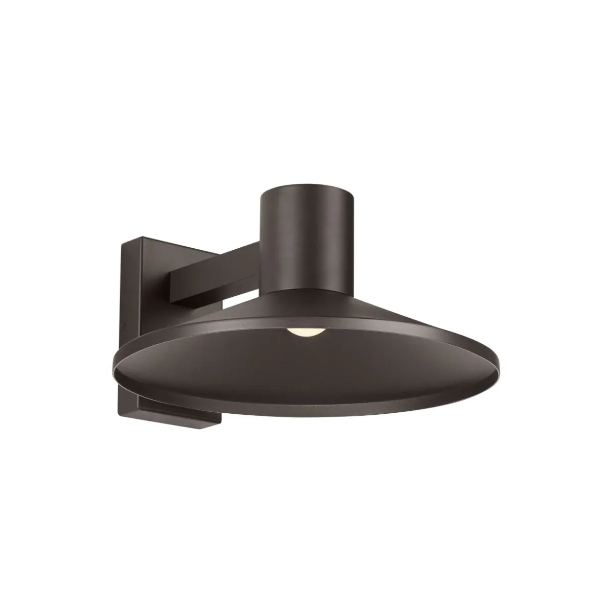 Ash 16 In. LED Hi-Output Outdoor Wall Sconce 1406 Lumens 3000K Button Photocontrol Bronze Finish Clear Lens
