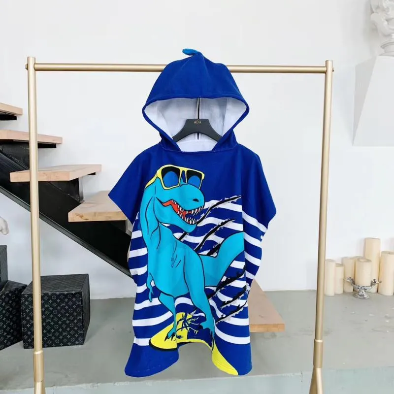 Baby Hooded Bath Towel Cartoon Hooded Baby Bathrobe Beach Children's Cloak Large Absorbent Children's Bath Towel Cloak