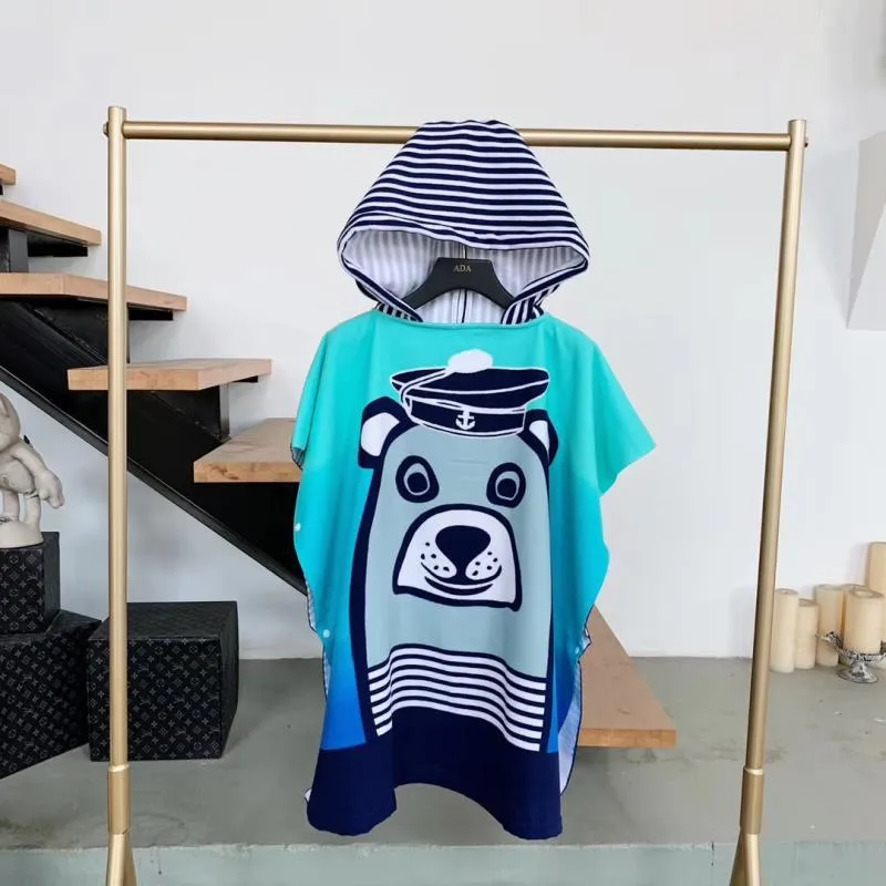 Baby Hooded Bath Towel Cartoon Hooded Baby Bathrobe Beach Children's Cloak Large Absorbent Children's Bath Towel Cloak