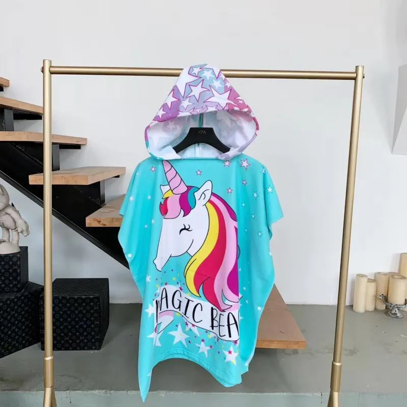 Baby Hooded Bath Towel Cartoon Hooded Baby Bathrobe Beach Children's Cloak Large Absorbent Children's Bath Towel Cloak