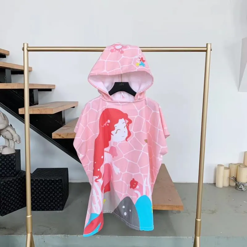 Baby Hooded Bath Towel Cartoon Hooded Baby Bathrobe Beach Children's Cloak Large Absorbent Children's Bath Towel Cloak