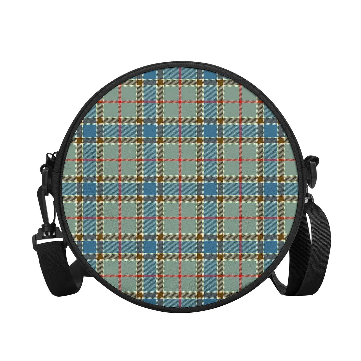 Balfour Blue Tartan Round Satchel Bags