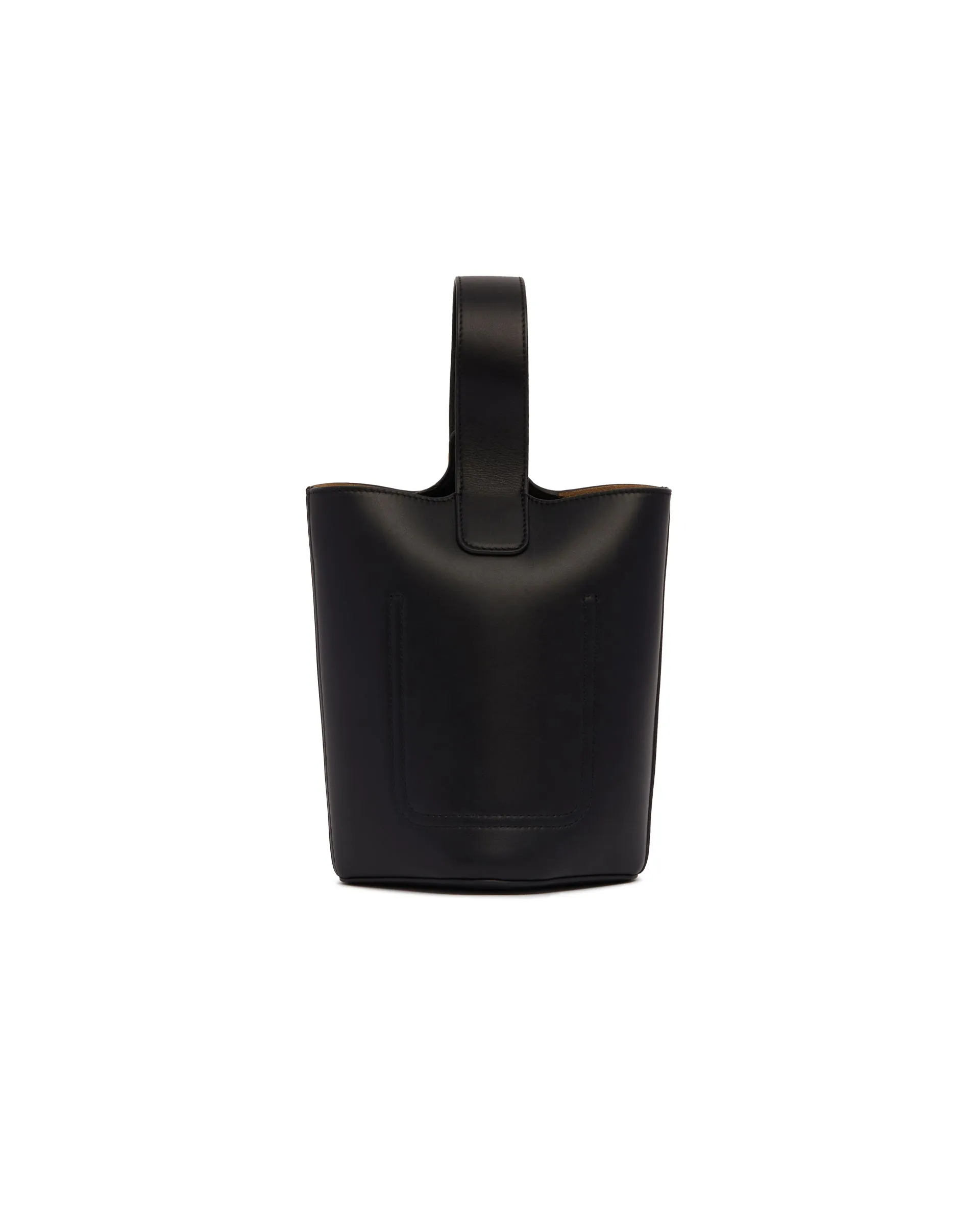 Black Mini Pebble Bucket Bag