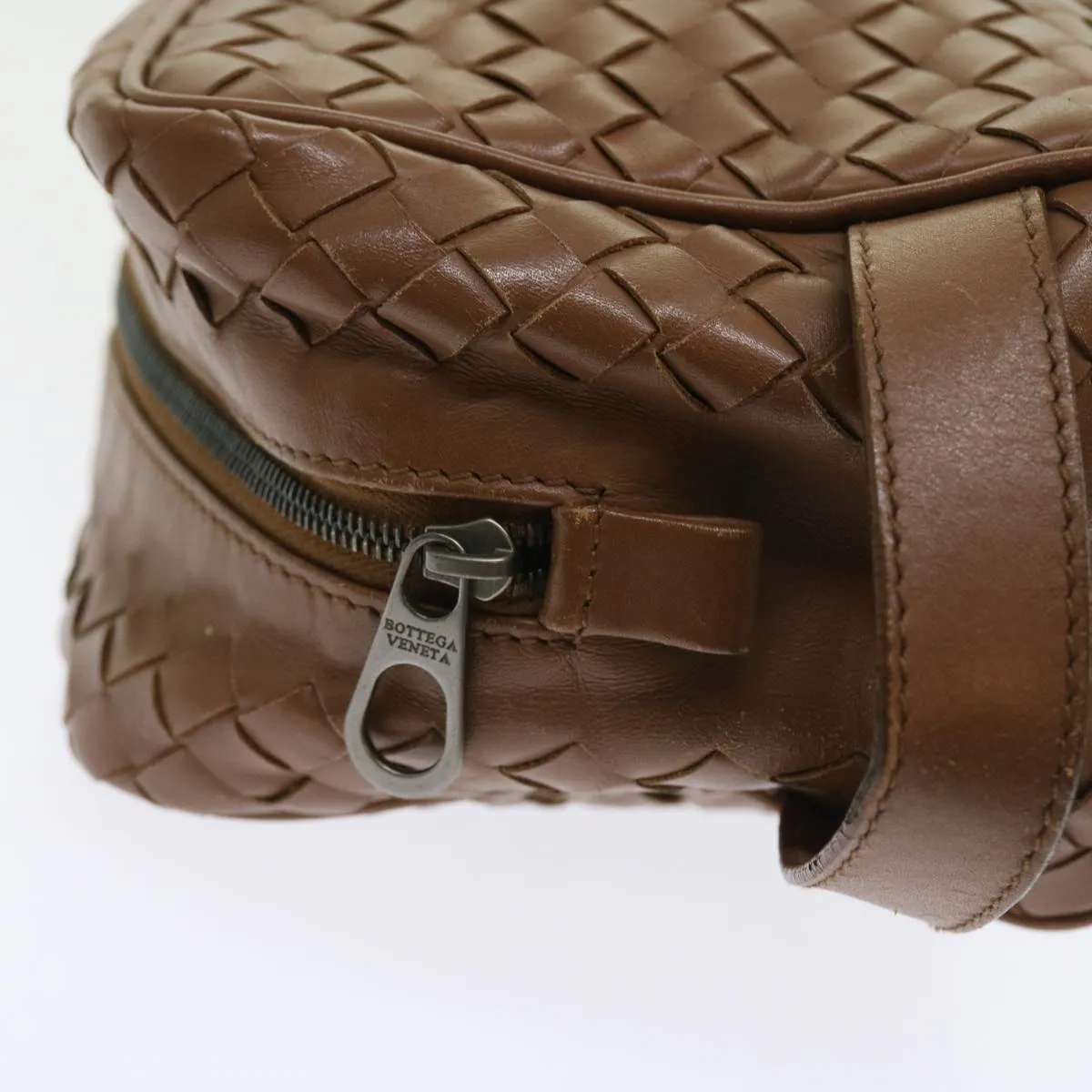 BOTTEGAVENETA INTRECCIATO Clutch Bag Leather Brown Auth 57828