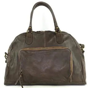 BZNA Bag Camilla Braun Italy Designer Weekender Damen Handtasche Schultertasche Tasche Leder Shopper Neu