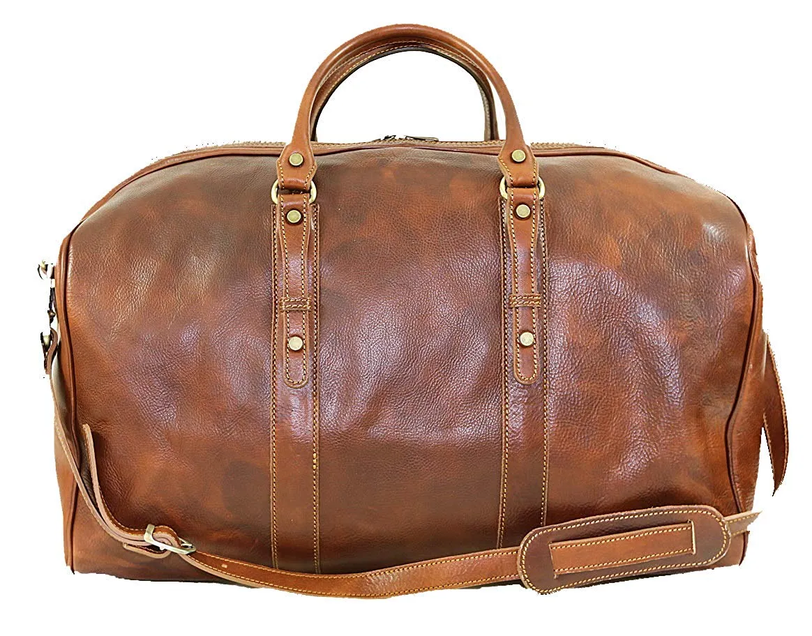 BZNA Firenze Bag Nicola Piccolo cognac Weekender Reisetasche Business Bag Italy Handtasche Tasche Leder Neu