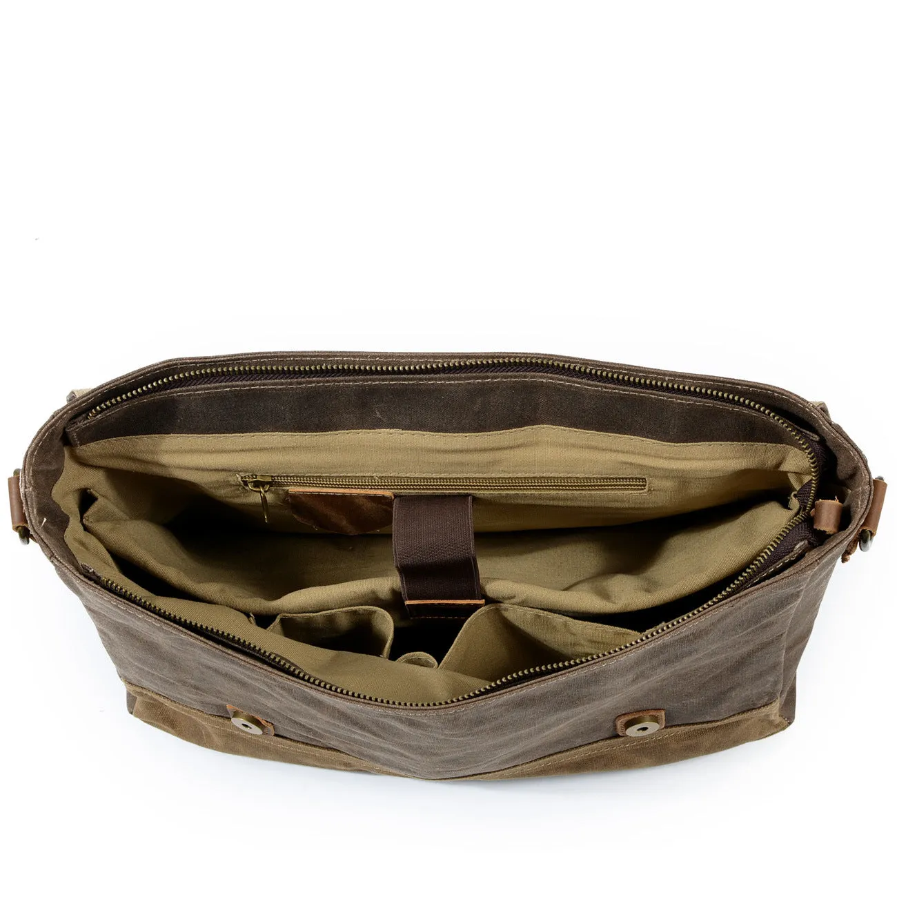 Canvas Leather Shoulder Bag Laptop Messenger Bag Briefcase Handbag Crossbody Bag Computer Bag Waterproof Business Bag for Gift
