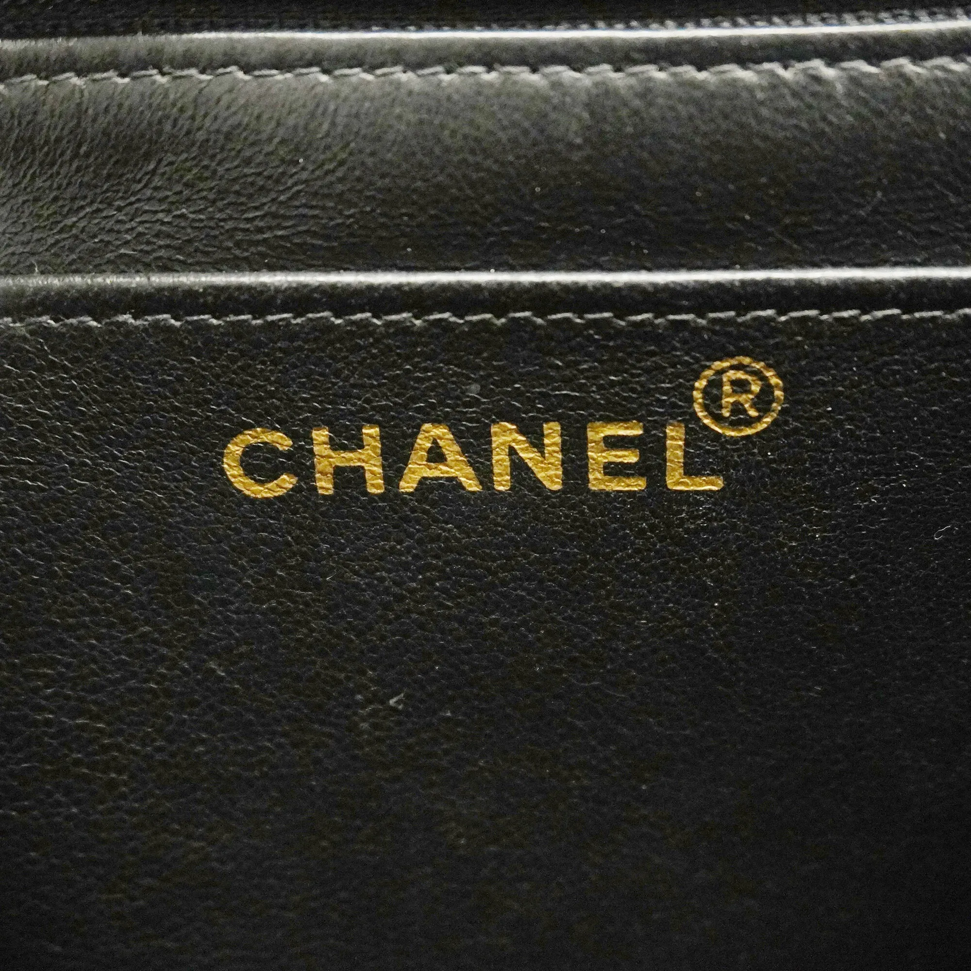CHANEL  Matelasse Lambskin Women's Leather Handbag Black