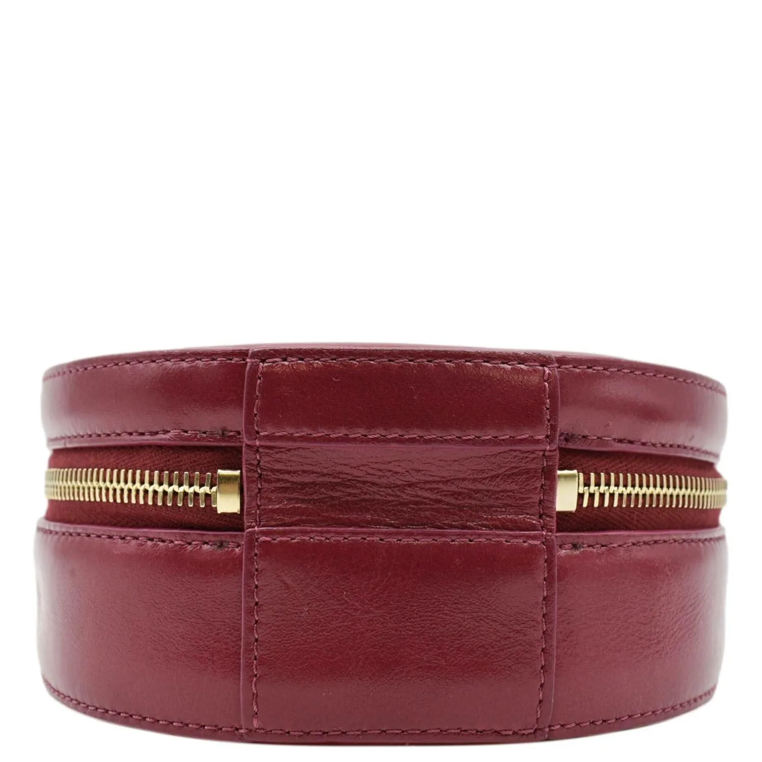 CL Round As Earth Leather Crossbody Bag Fuchsia