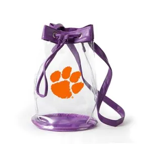 Clemson Tiger Madison Clear Bucket Bag