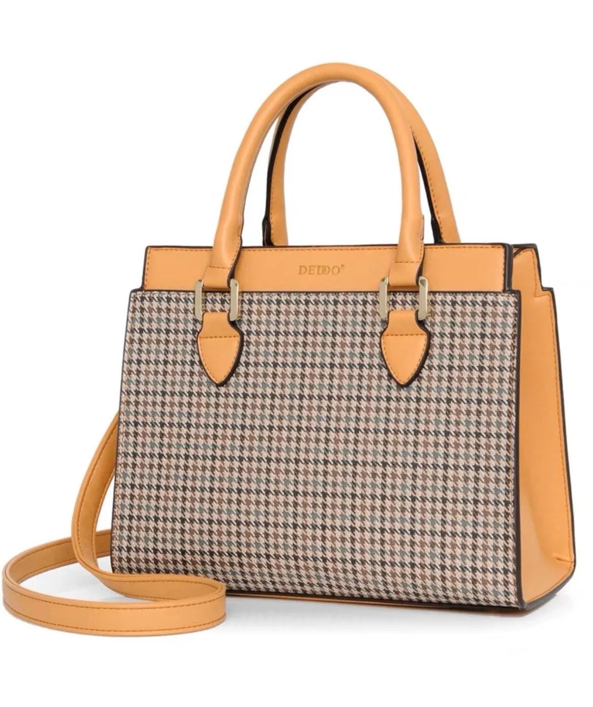 Cute Brown Minimalist Geometric Pattern Monogram Luxury Faux Leather PVC Large Capacity Handbag for Women, Shoulder Bag, Crossbody Bag