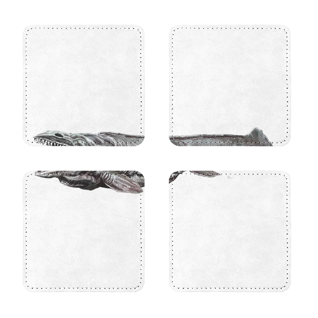 Dino Sea Creature Sublimation Coasters Pack of Four