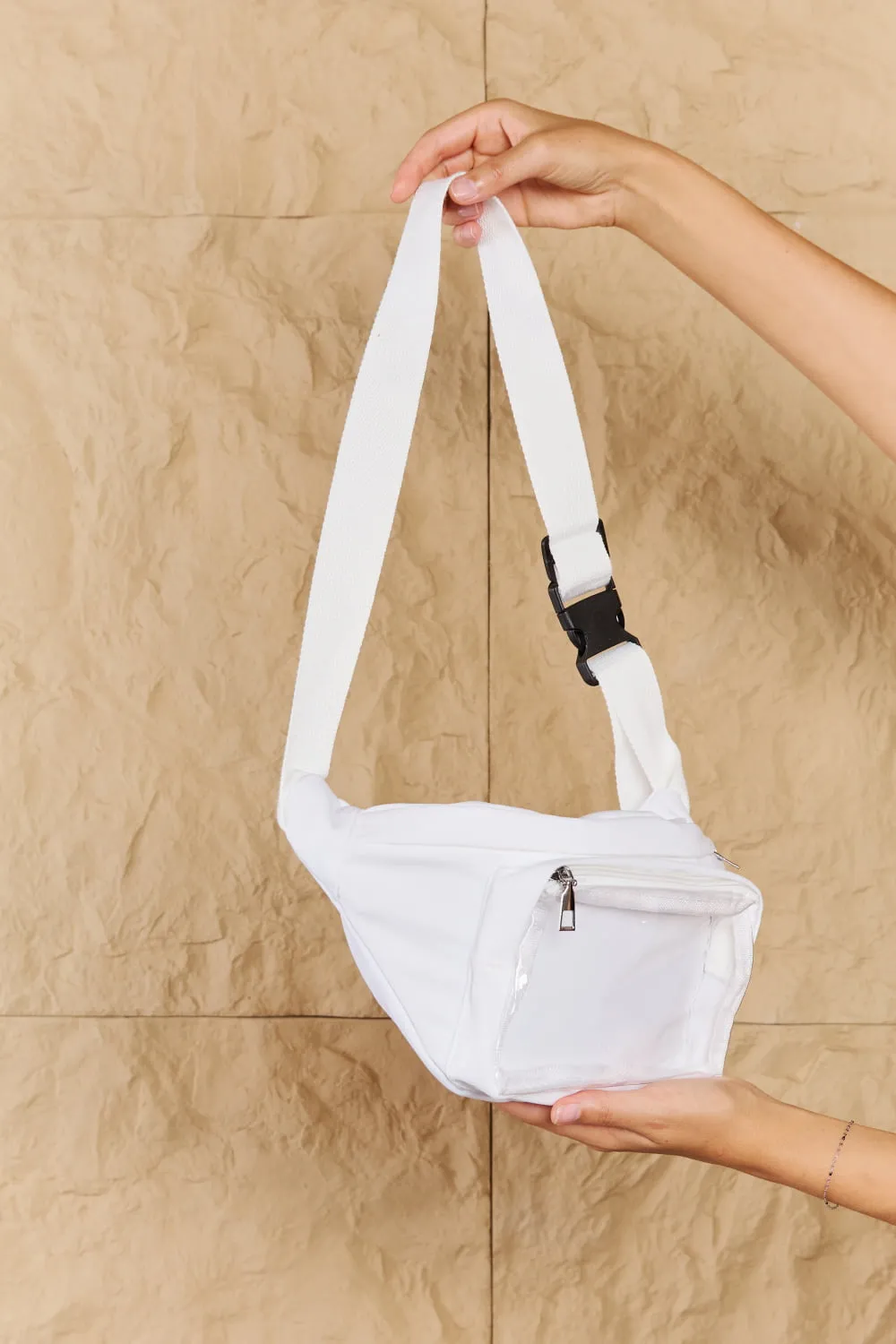 Everyday Travel Buddy Clear Zipper Pocket Fanny Pack Bag
