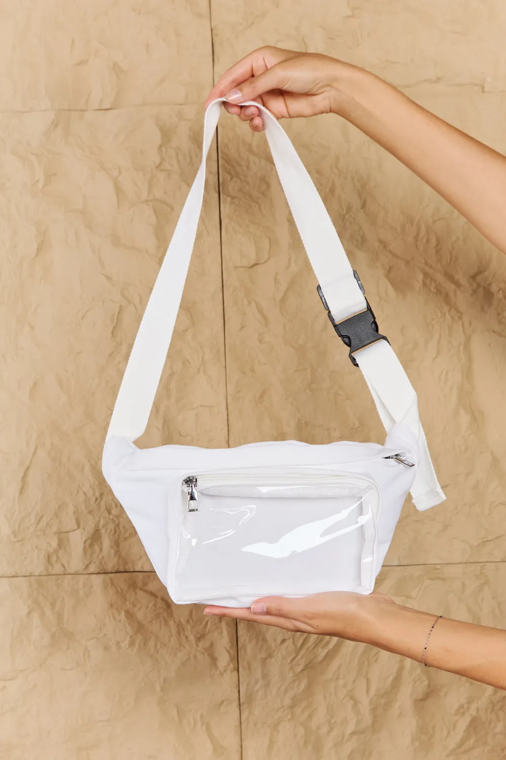 Everyday Travel Buddy Clear Zipper Pocket Fanny Pack Bag