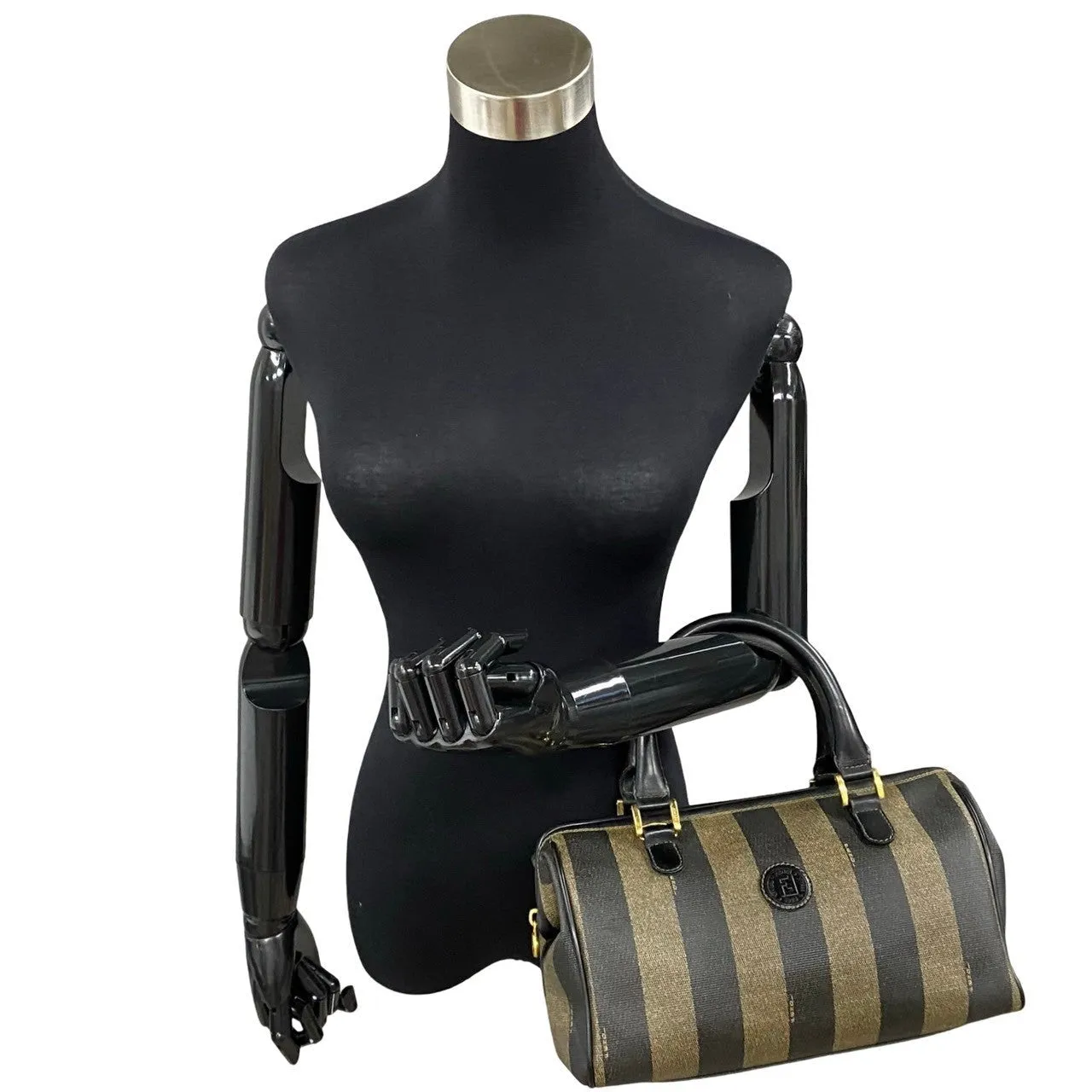 FENDI Boston Duffel bag leather black