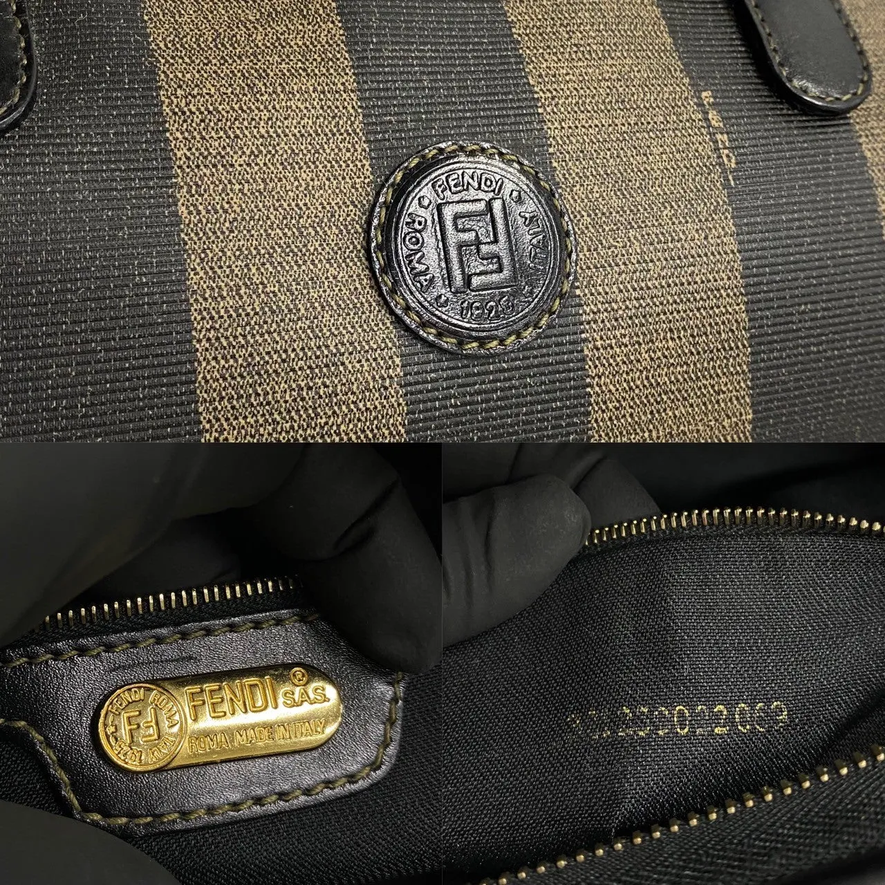 FENDI Boston Duffel bag leather black