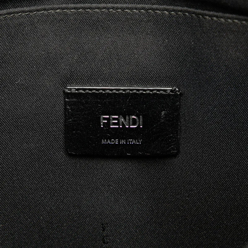 Fendi Nylon Leather Clutch Bag