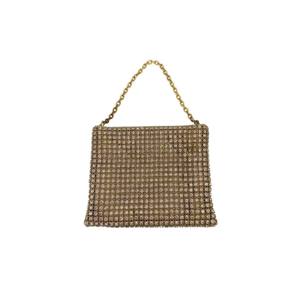 FRANCHI Crystal Mini-Clutch - Gold with Crystals