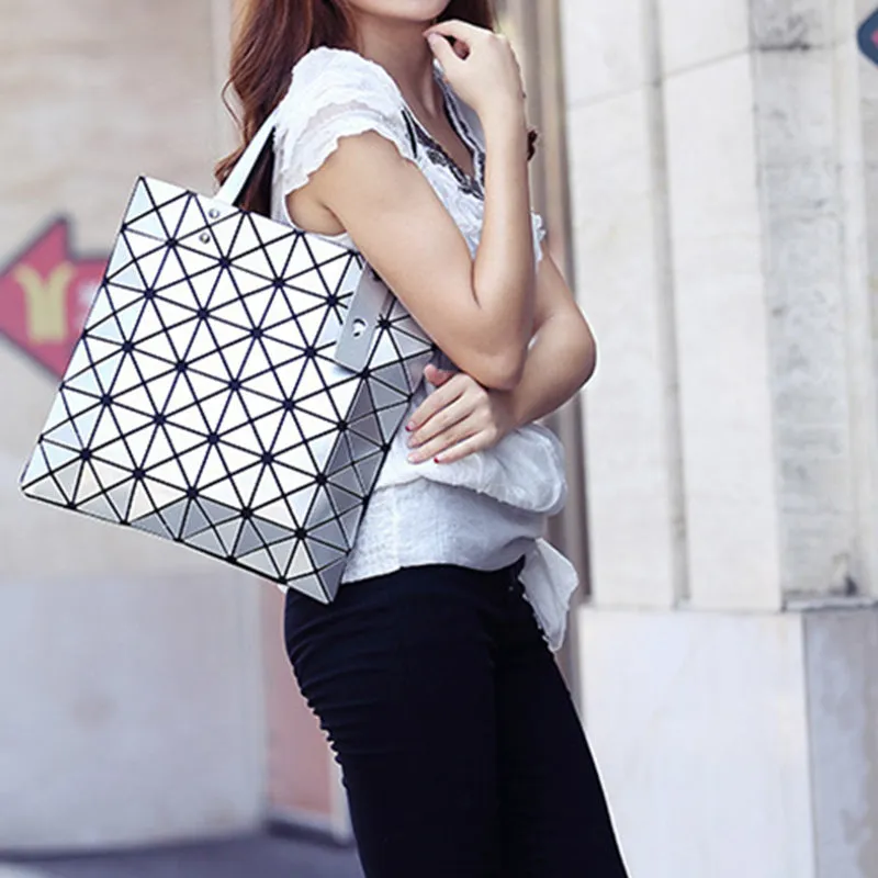 Geometric Diamond Shoulder Bag Minimalist Solid Color Women Handbag