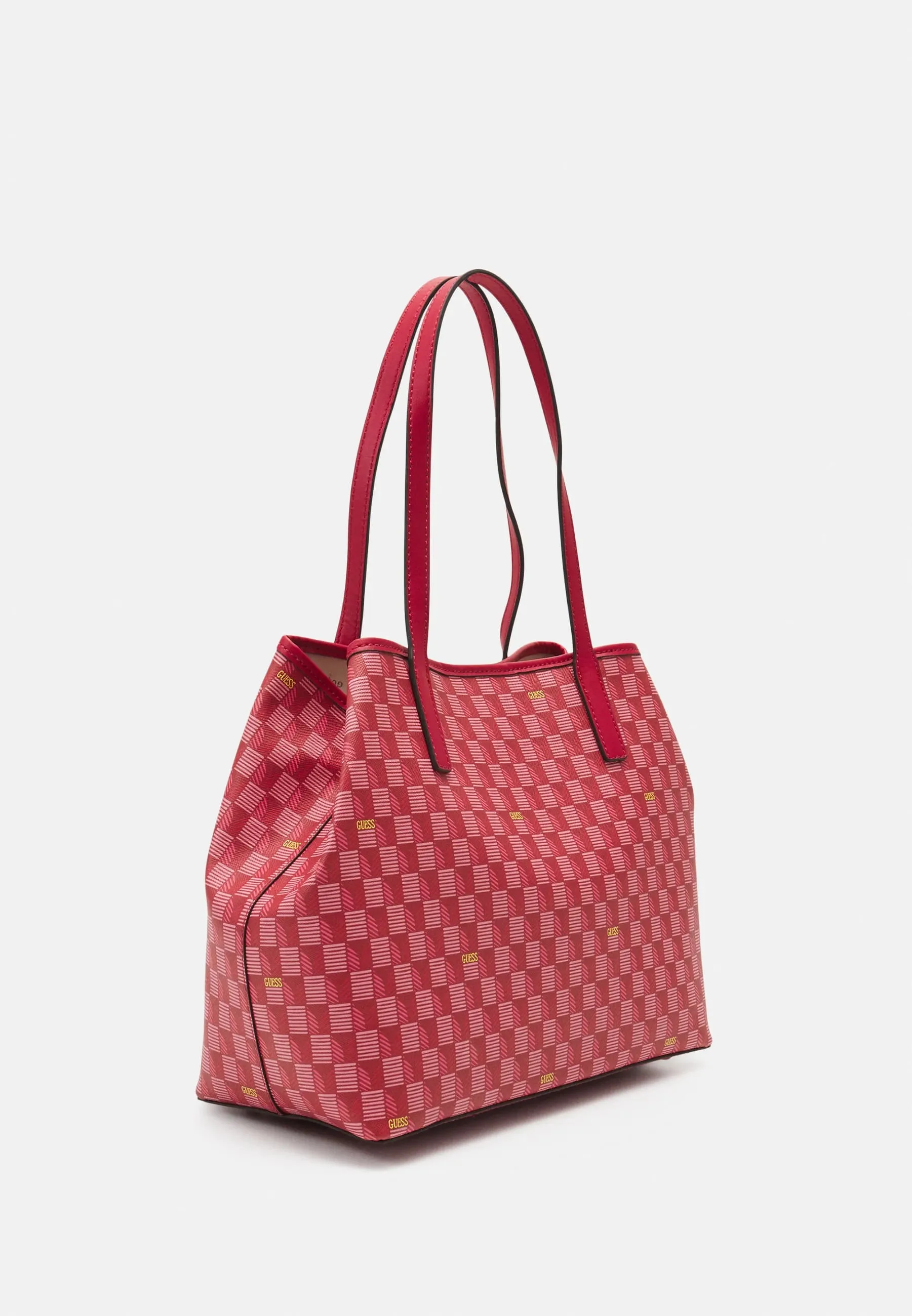 Guess Vikky Geometric Print Bag Set, 2 Pieces, Raspberry