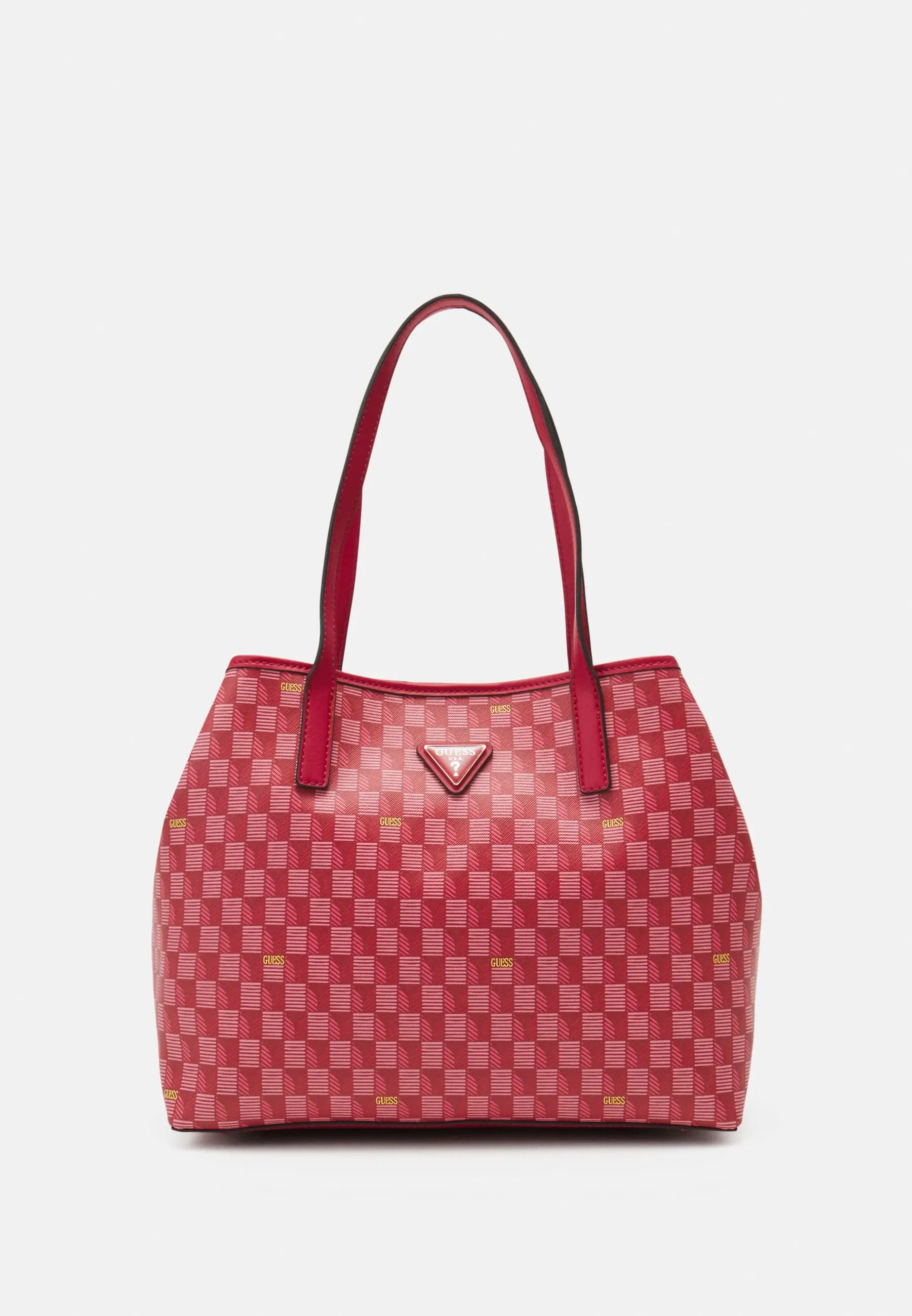 Guess Vikky Geometric Print Bag Set, 2 Pieces, Raspberry