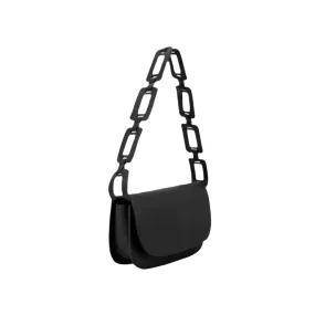 Inez Black Recycled Vegan Shoulder Bag