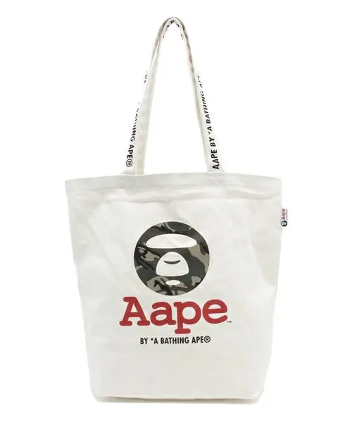 Japanese magazine gift Aape white Canvas tote bag