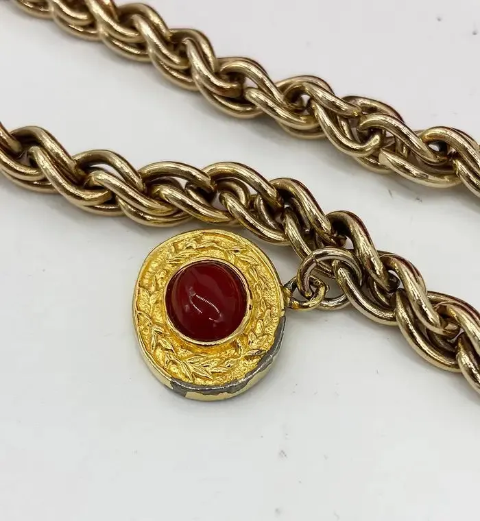 Judith Leiber Red Lizard Tassel Charm Strap Clutch Shoulder Bag