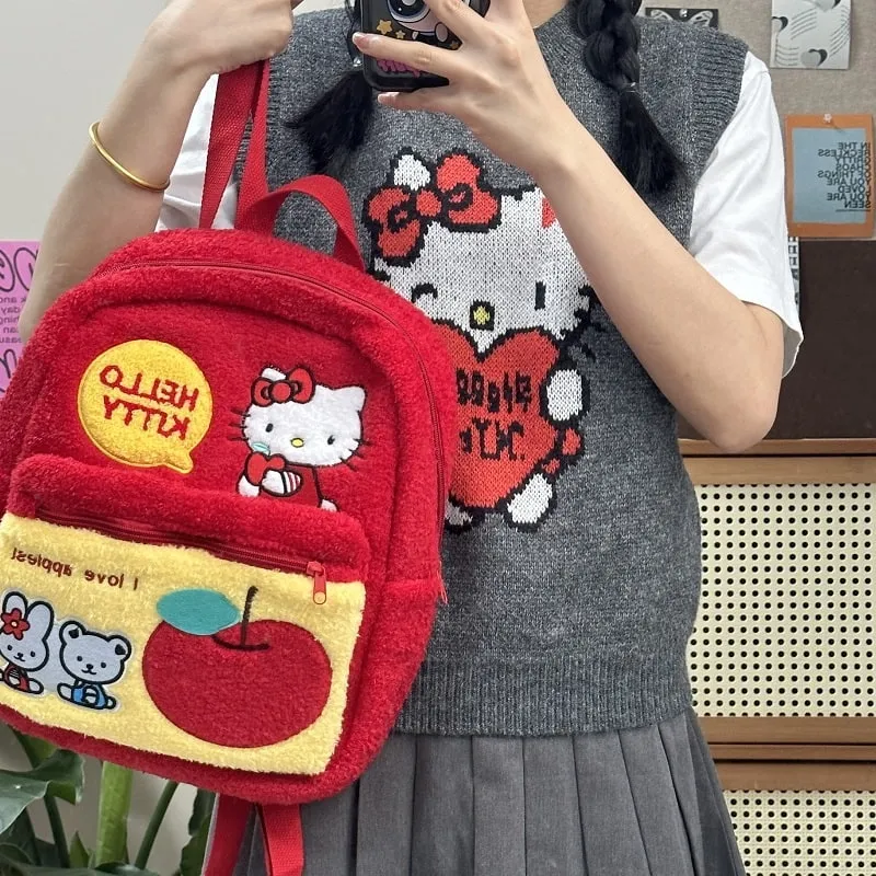 Kawaii Red Hello Kitty Backpack