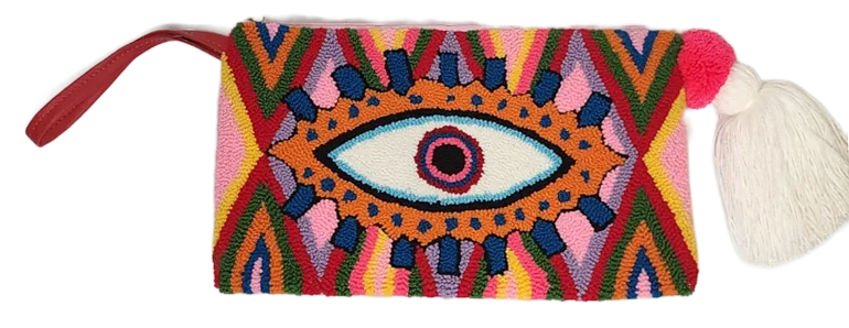 Kylie Handmade Wayuu Punch-needle Clutch