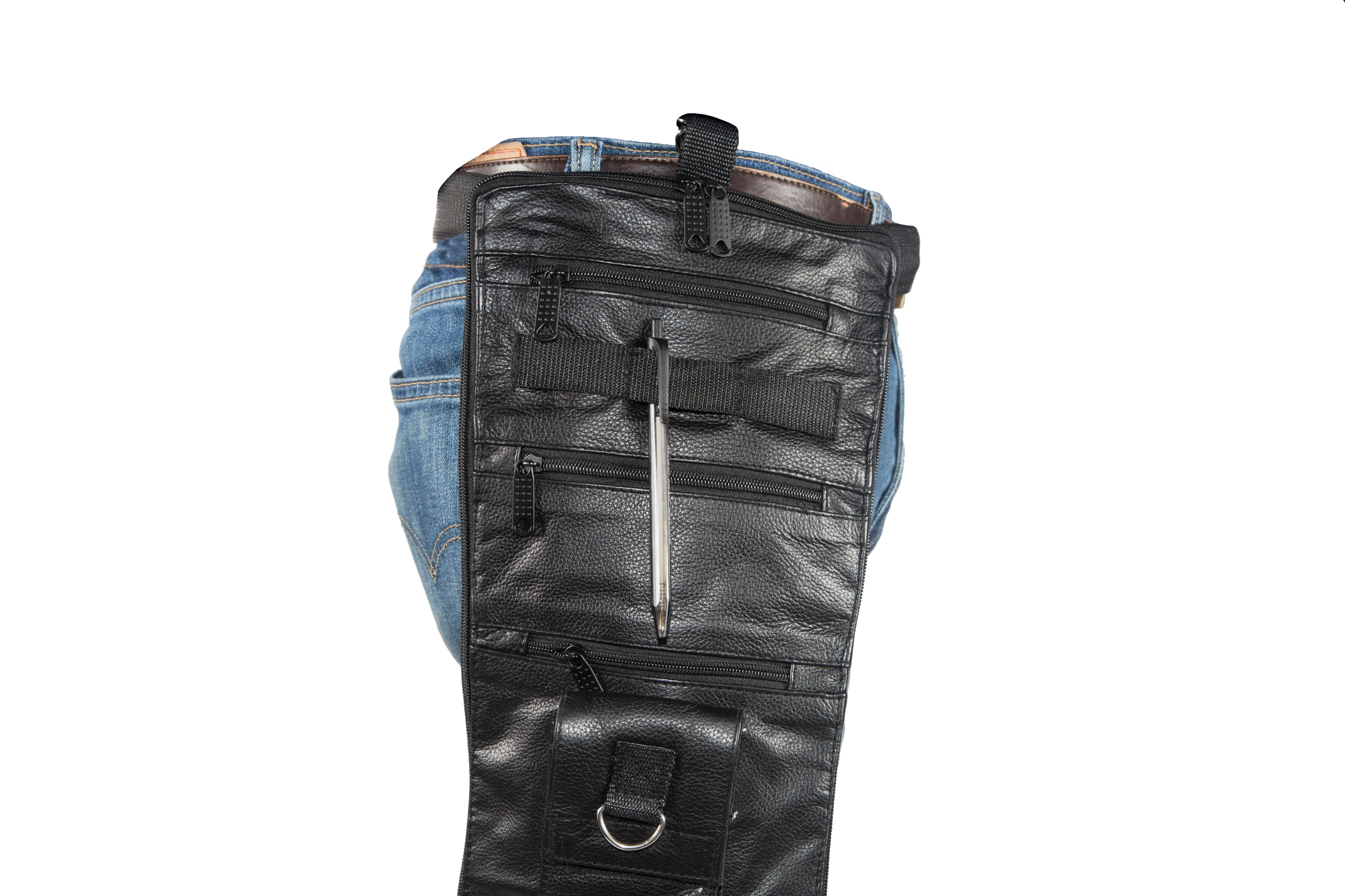 Leather Thigh Fanny Pack With Gun Pocket