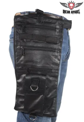 Leather Thigh Fanny Pack With Gun Pocket