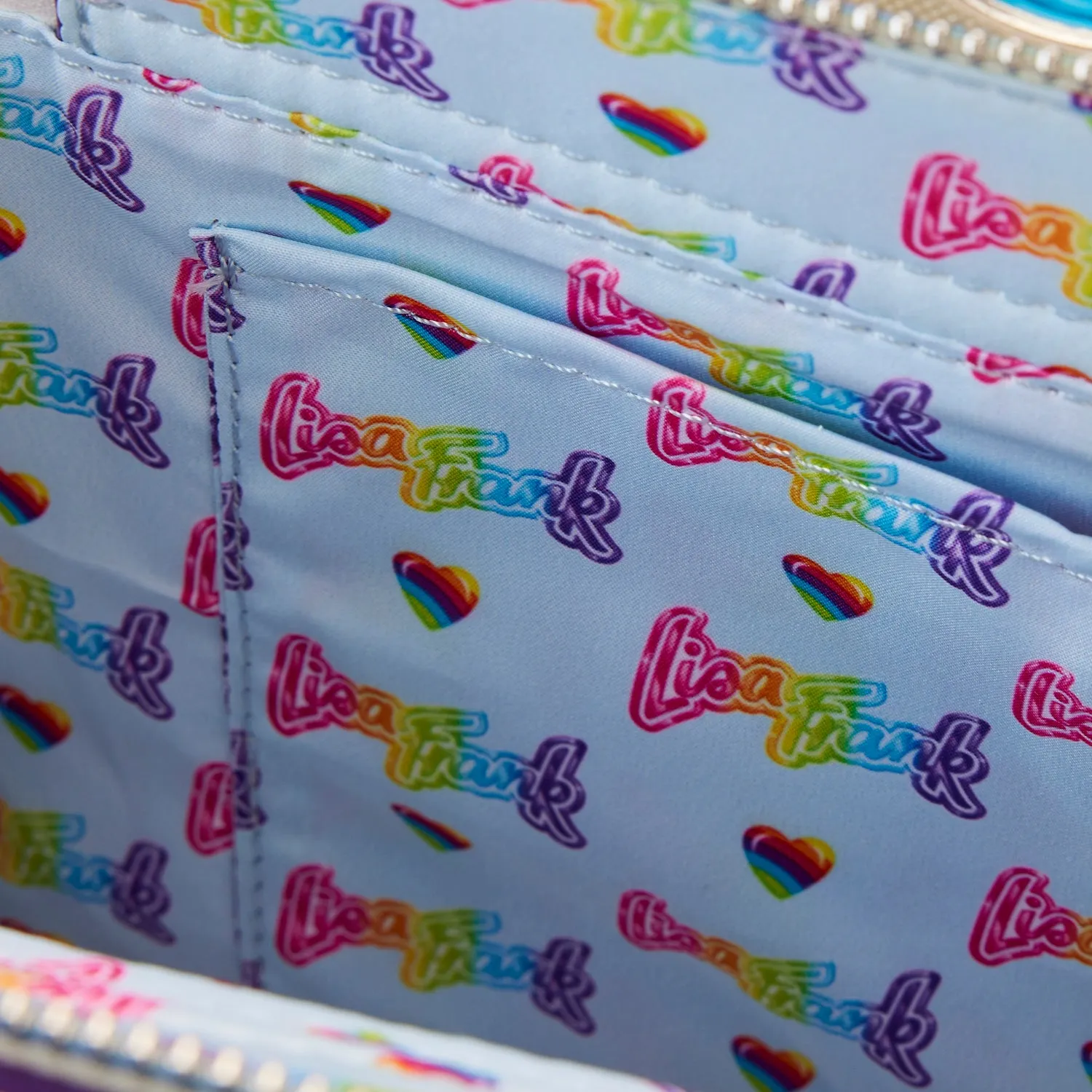 LF Lisa Frank Rainbow Cloud Handle Chain Strap Crossbody Bag