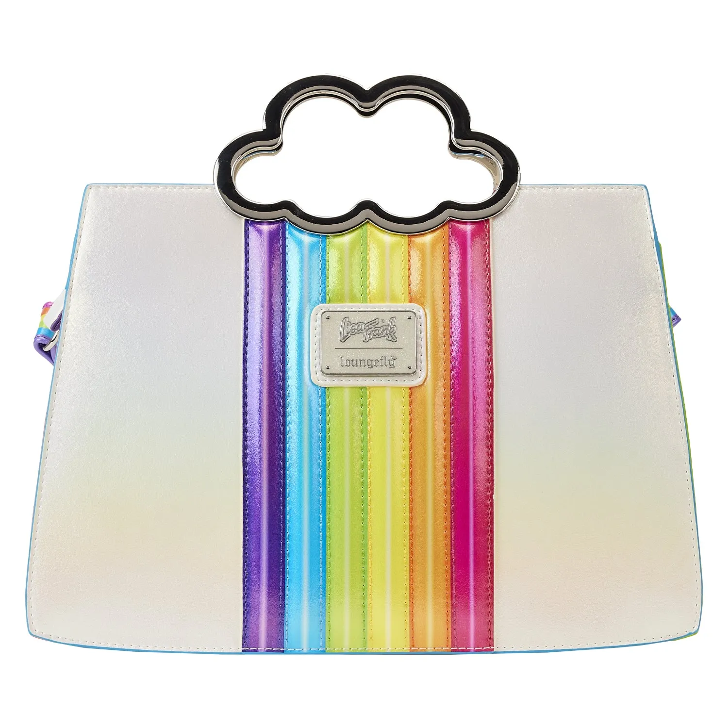 LF Lisa Frank Rainbow Cloud Handle Chain Strap Crossbody Bag