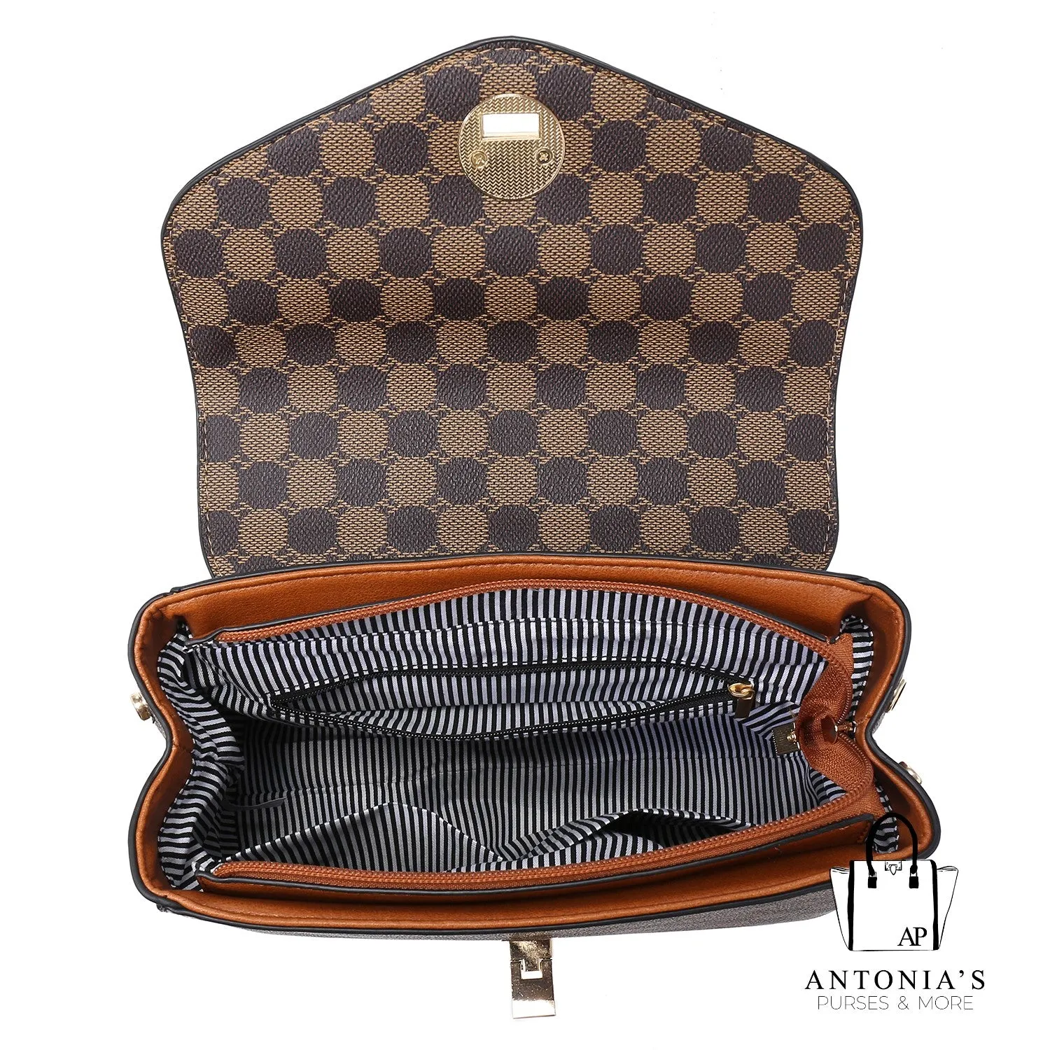 Luxie Collection Fashion Monogram 3-in-1 Shopper Set- Black Only