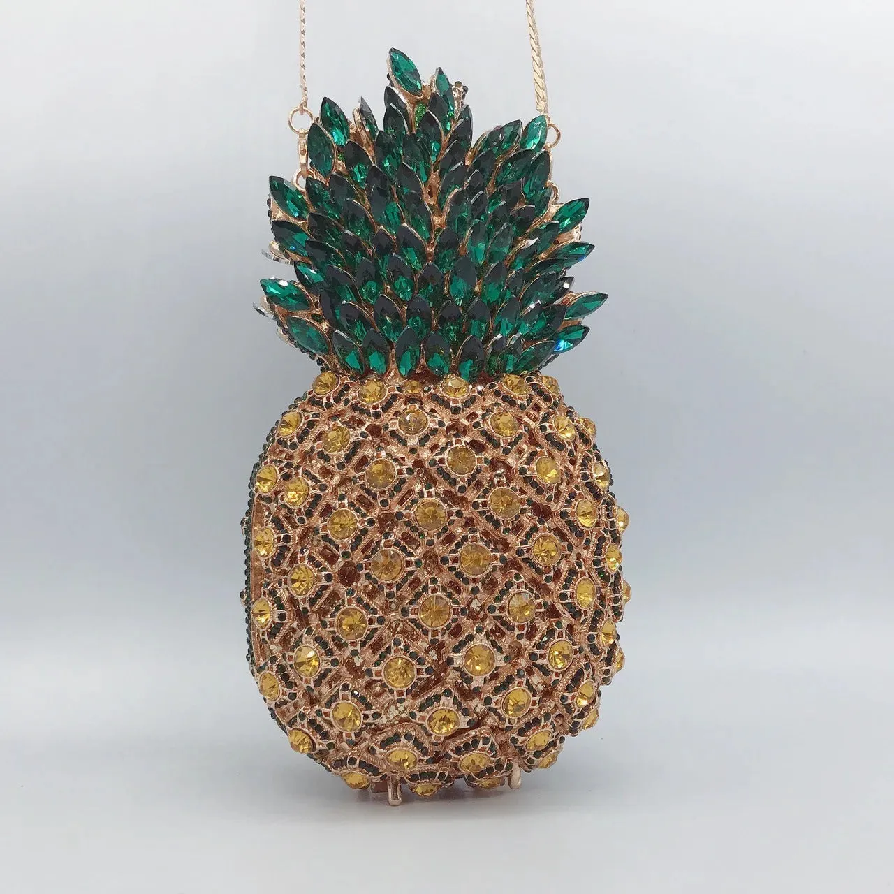 Luxury Crystal Diamond Pineapple Clutch Purse