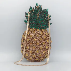 Luxury Crystal Diamond Pineapple Clutch Purse