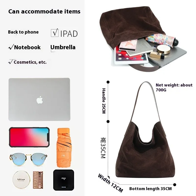 Matte Suede High-grade Tote Bag