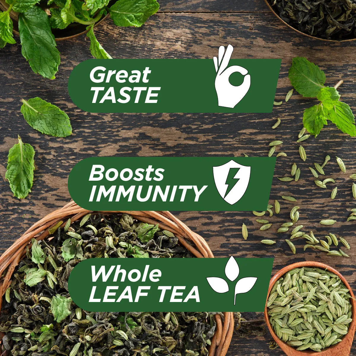 Mint Saunf Green Tea Bags