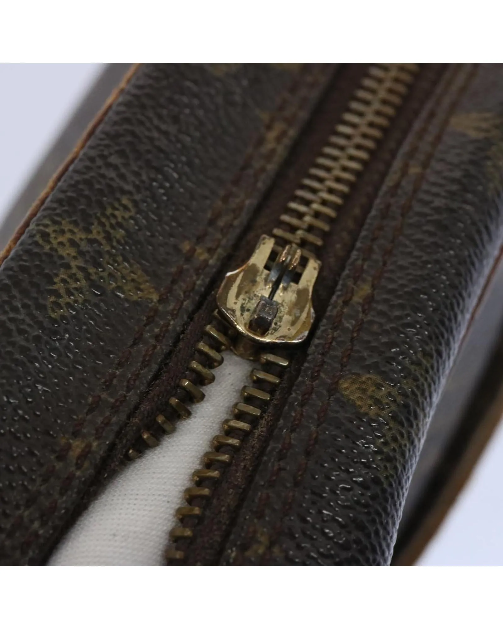Monogram Canvas Clutch Bag with Authentic LV Stamp