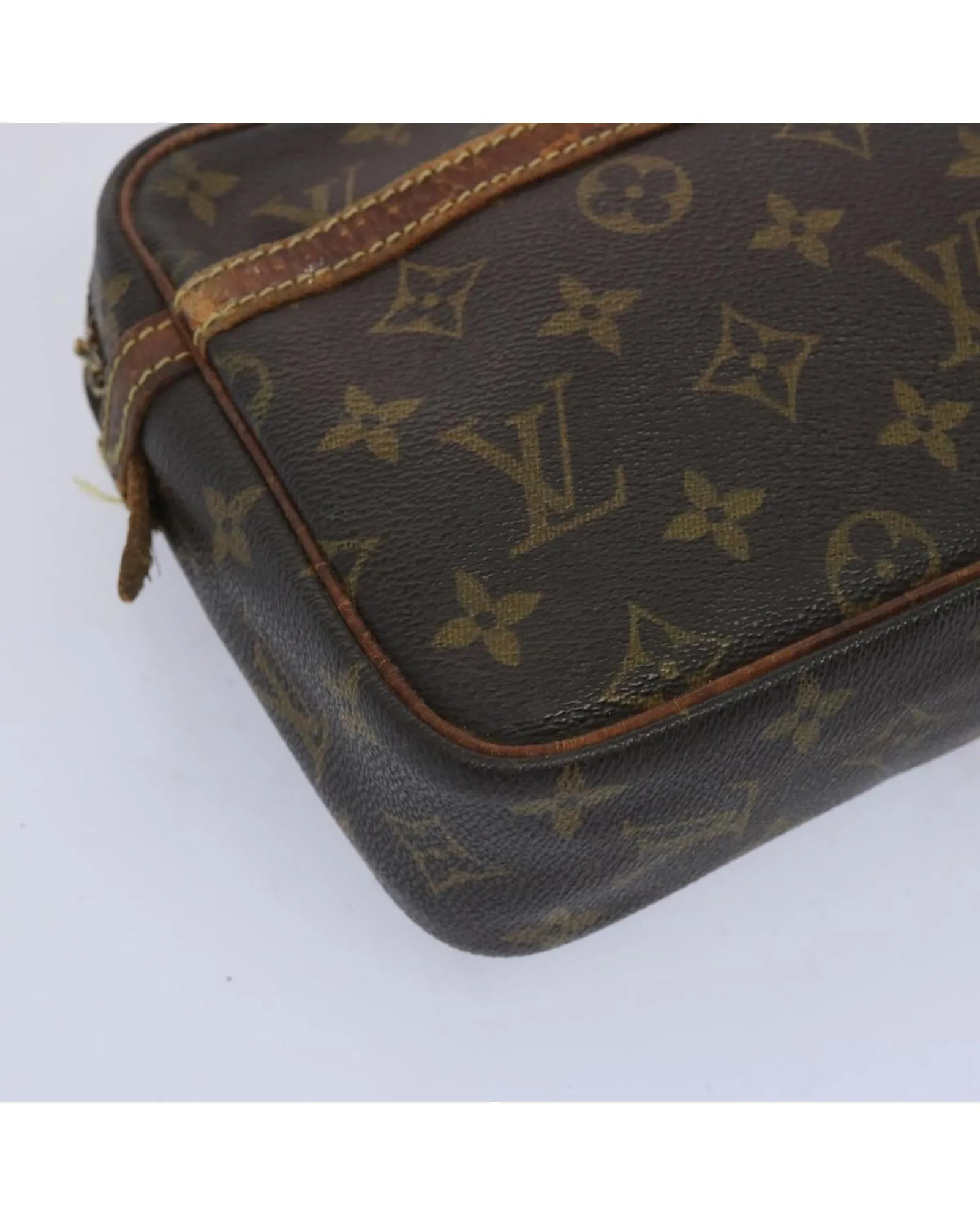 Monogram Canvas Clutch Bag with Authentic LV Stamp