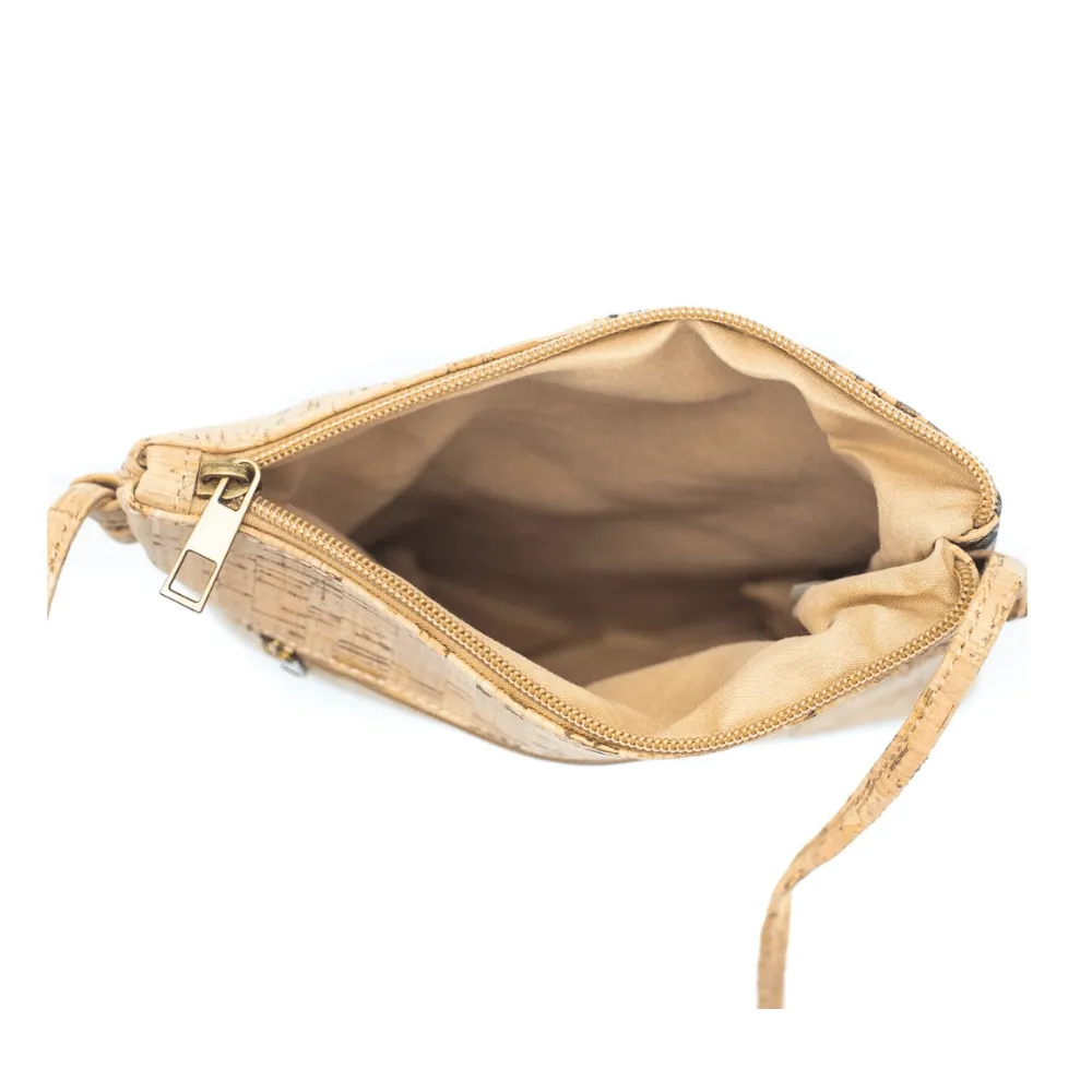 Navy Square Cork Crossbody Bag