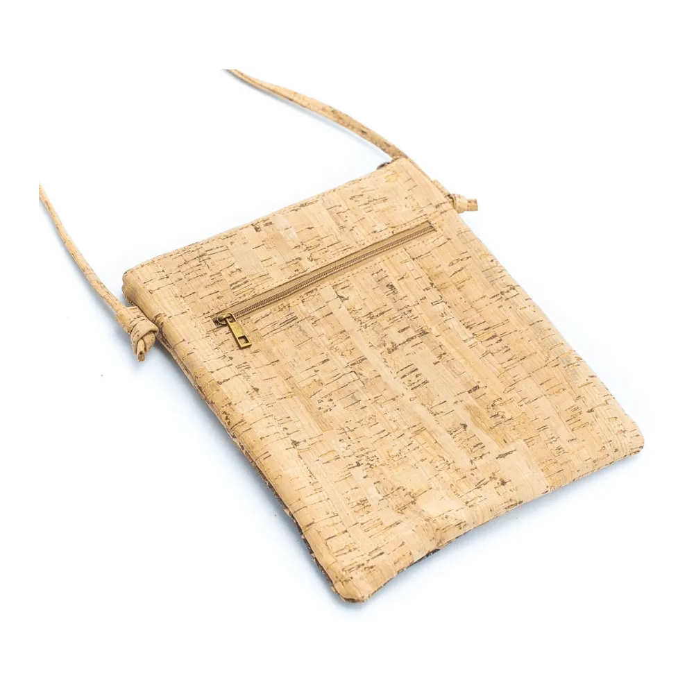 Navy Square Cork Crossbody Bag
