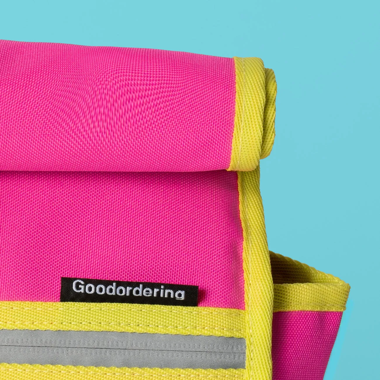 Neon Pink Rolltop Handlebar bag / shoulder bag