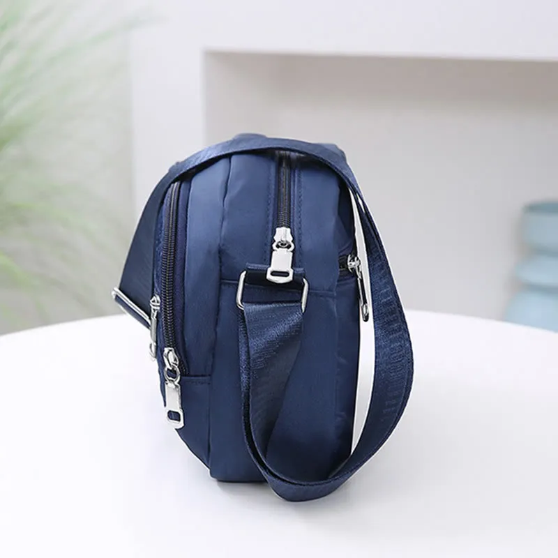 Oxford Lightweight Crossbody Bag Heart Diamond Pattern Soft Purse